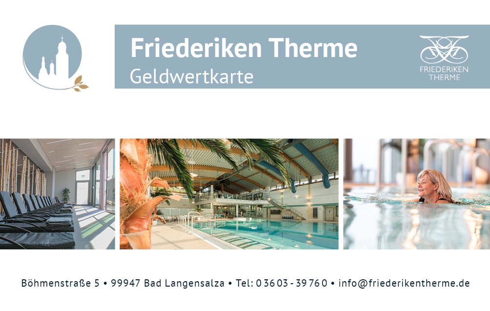 Das Layout der Geldwertkarte der Therme